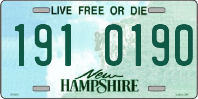 NH license plate 1910190