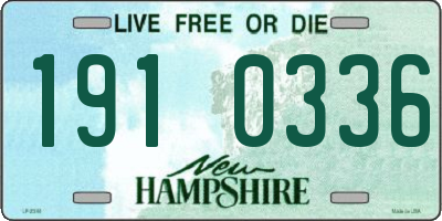 NH license plate 1910336