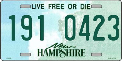 NH license plate 1910423