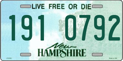 NH license plate 1910792