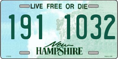 NH license plate 1911032