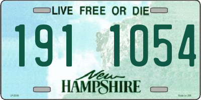 NH license plate 1911054