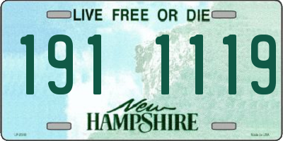 NH license plate 1911119