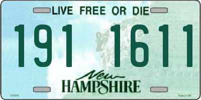 NH license plate 1911611
