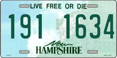 NH license plate 1911634