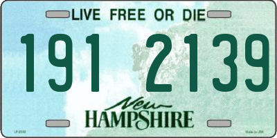 NH license plate 1912139