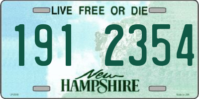 NH license plate 1912354