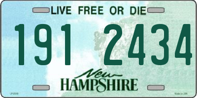 NH license plate 1912434