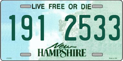 NH license plate 1912533
