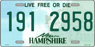 NH license plate 1912958