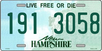 NH license plate 1913058
