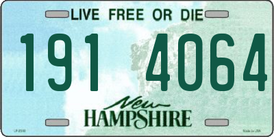 NH license plate 1914064