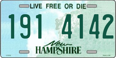 NH license plate 1914142