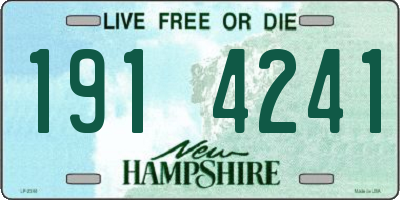 NH license plate 1914241