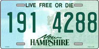 NH license plate 1914288