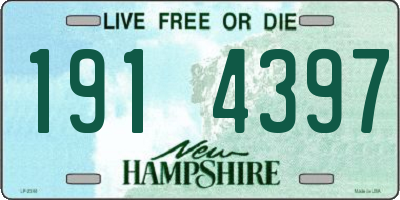 NH license plate 1914397