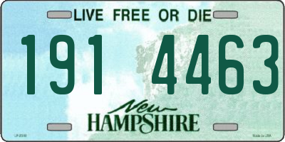 NH license plate 1914463