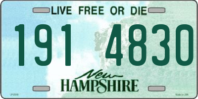 NH license plate 1914830