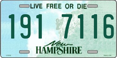 NH license plate 1917116
