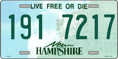 NH license plate 1917217