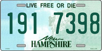 NH license plate 1917398