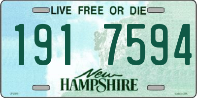 NH license plate 1917594