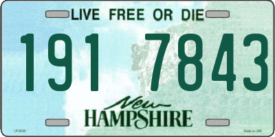 NH license plate 1917843