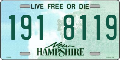 NH license plate 1918119