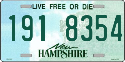 NH license plate 1918354