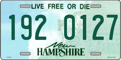 NH license plate 1920127