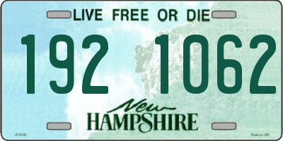 NH license plate 1921062