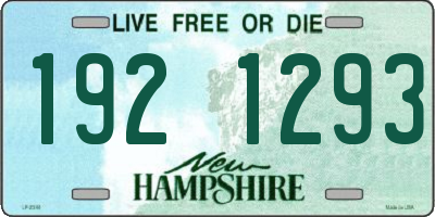 NH license plate 1921293
