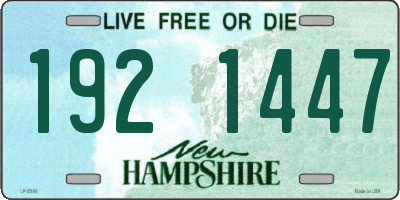 NH license plate 1921447