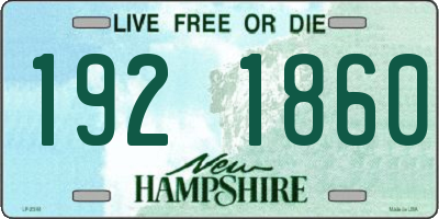 NH license plate 1921860