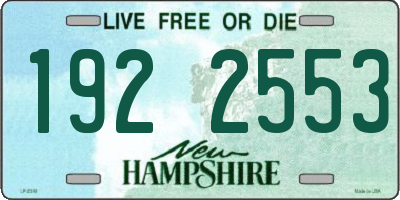 NH license plate 1922553