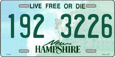 NH license plate 1923226