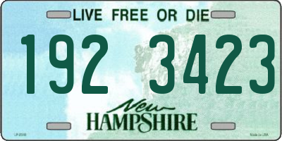 NH license plate 1923423