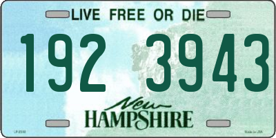 NH license plate 1923943