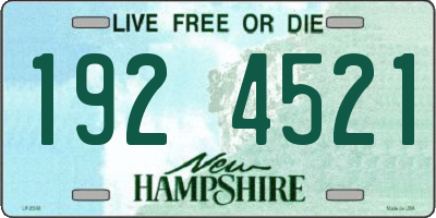 NH license plate 1924521
