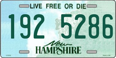 NH license plate 1925286
