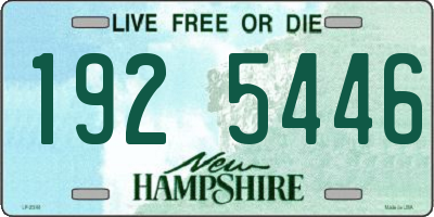 NH license plate 1925446