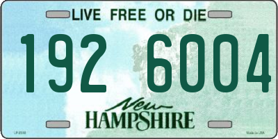 NH license plate 1926004