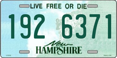 NH license plate 1926371
