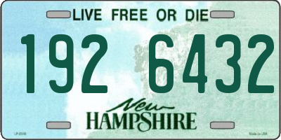 NH license plate 1926432