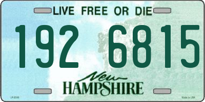 NH license plate 1926815