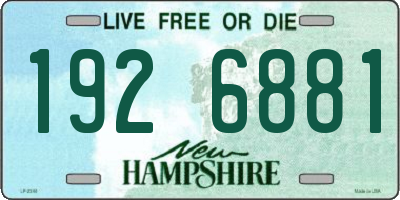 NH license plate 1926881