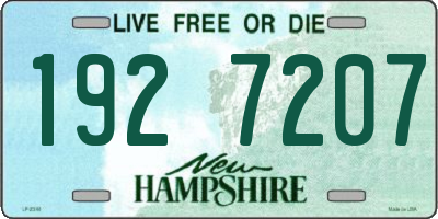 NH license plate 1927207