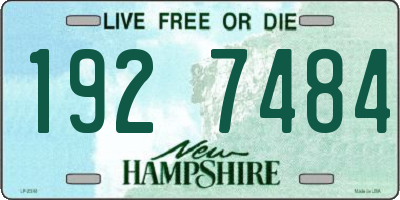 NH license plate 1927484