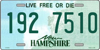 NH license plate 1927510
