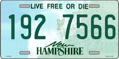 NH license plate 1927566